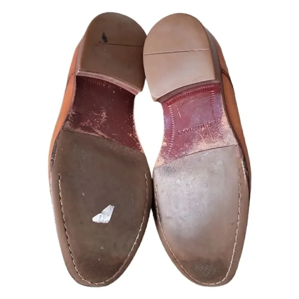 Cole Haan Men's Lenox Hill Oxfords Brown Cognac Leather Shoes 9M C12204